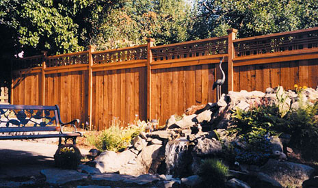 staining a fence